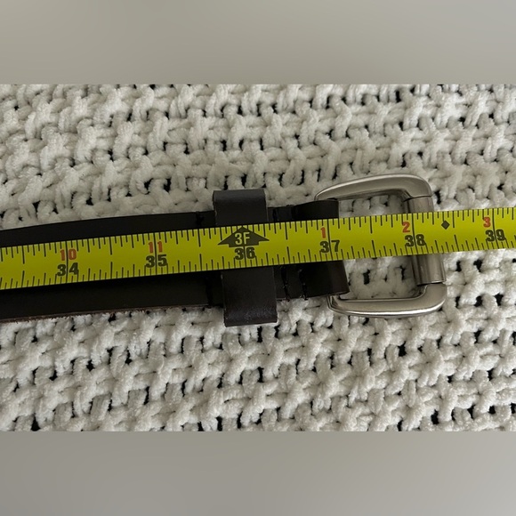 Unisex Dark Brown Leather Thick Braid Belt; Size M/L (Approx. 38” Total Length) - Picture 9 of 9